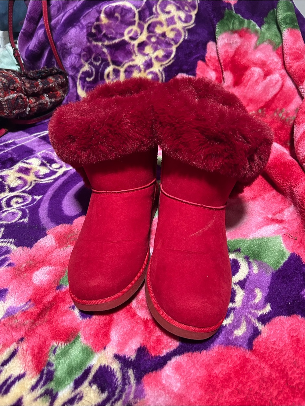 Juicy Couture Red Faux-Fur